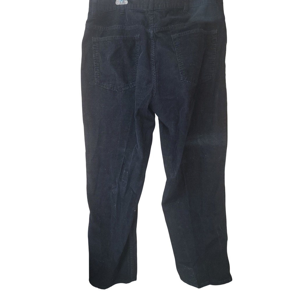 St Johns Bay Mens Black Corduroy Pants 38x30 100% Cotton Dark Academia Gorpcore